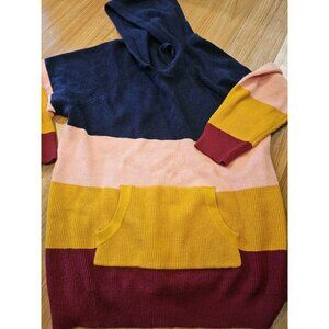 Torrid Multi Stripe Drop Shoulder Tunic Sweater Womens Size 4X Hooded